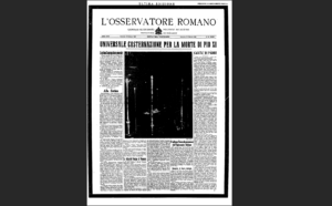 La copertina de L'Osservatore Romano del 12 febbraio 1939