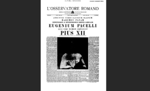 La copertina de "L'Osservatore Romano" del 3 marzo 1939