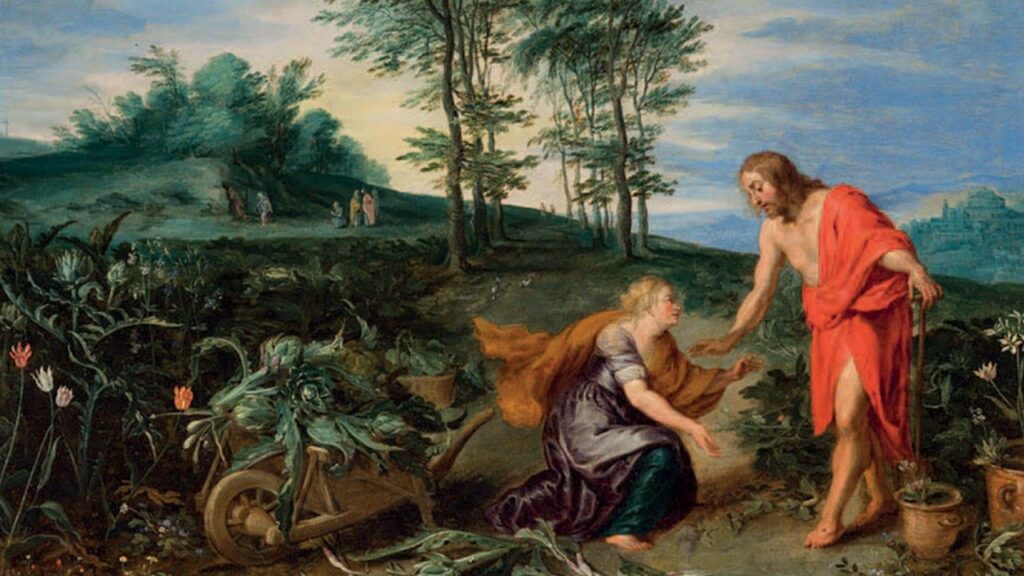 Jan Brueghel il Giovane, Noli me tangere, 1630 circa, olio su rame, 23 × 37,5 cm, collezione privata
