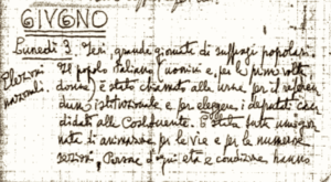 Il diario di Biagio Biagetti del 3 giugno 1946