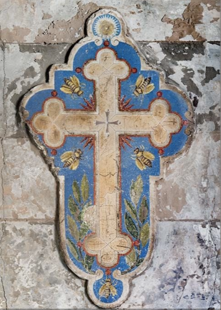 F. Borromini - G. B. Calandra, Croce e inserti musivi, 1625, Roma, Chiesa di Santa Maria in Cappella