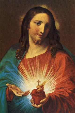 Pompeo Batoni , Sacro Cuore, olio su rame, 1867 , Chiesa del Gesù, Roma