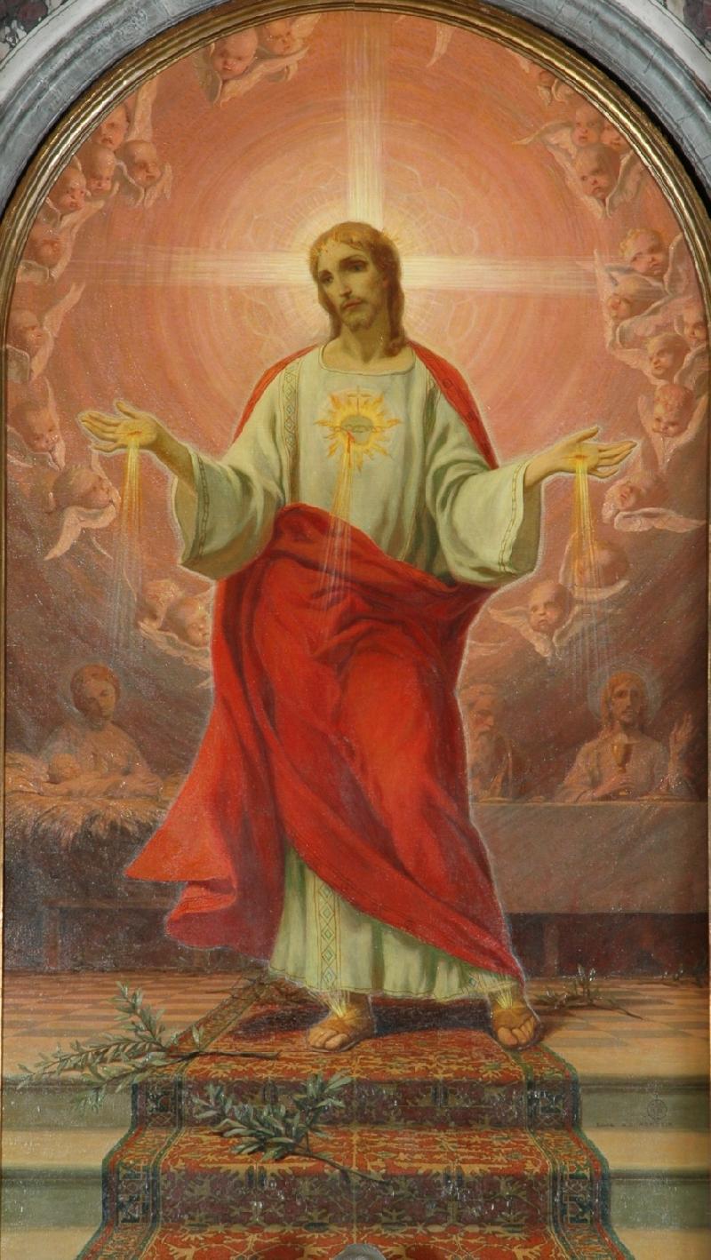 Biagio Biagetti, Sacro Cuore, Duomo di Santa Sofia, olio su tela, 1929, Lendinara