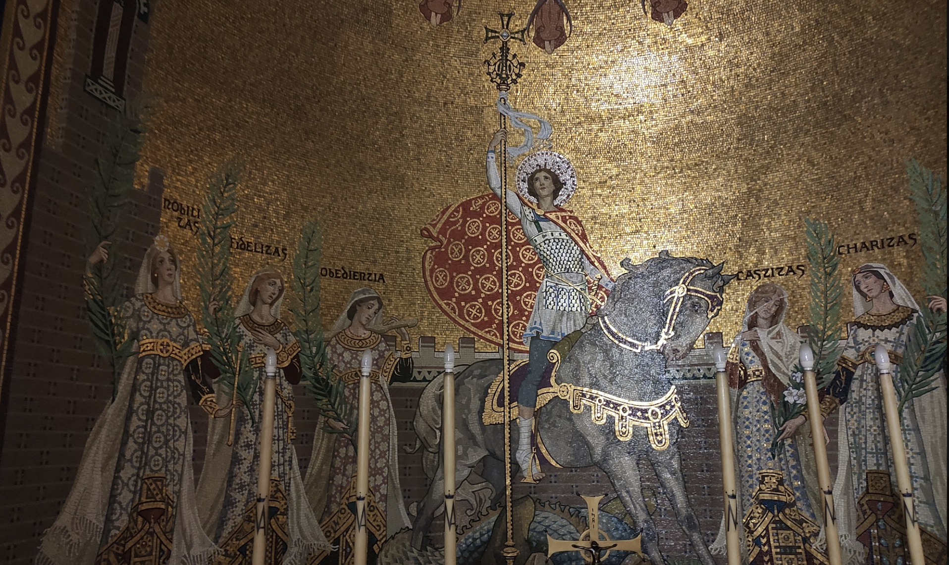 B. Biagetti, Cappella di San Giorgio, mosaico, Basilica di santa Croce al quartiere Flaminio