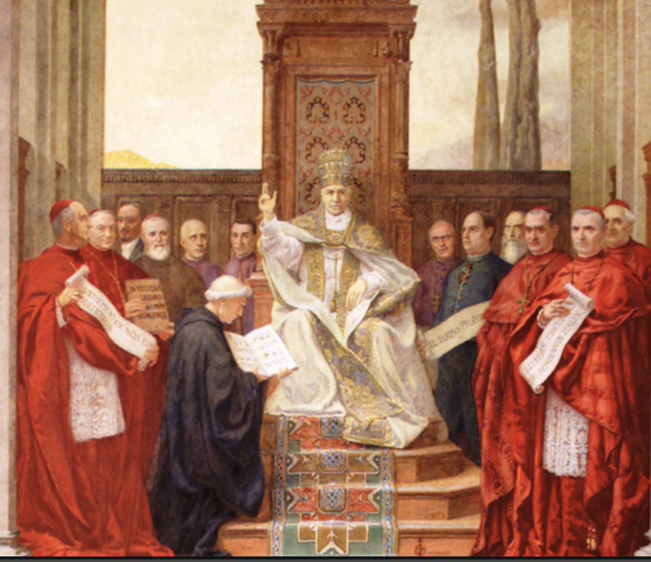 B. Biagetti, Apoteosi di San Pio X, affresco, Duomo di Treviso